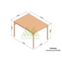 Pergola 6 mètres grand format jardin