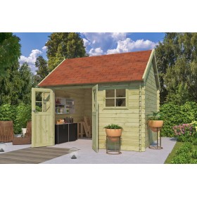 Photo de l'Abri de jardin 10m2 Glasgow L 355x320 - 28mm - Imprégné