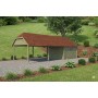 Abri de jardin 33m2 Oxon XXL 940x355 - 28mm - Imprégnation verte - Bardeaux inclus