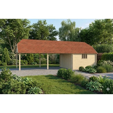 Abri de jardin 33m2 Oxon XXL 940x355 - 28mm - Bardeaux inclus