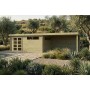 Pool House 35m2 - 905x385cm - 44mm - Imprégnation verte - Toit plat