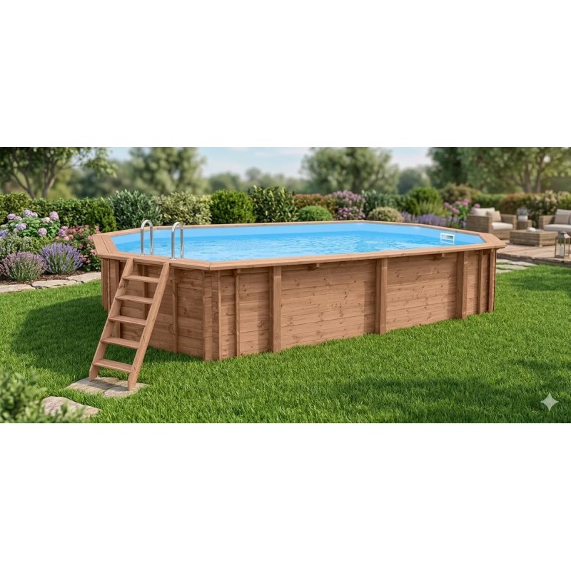 Piscine bois Playa Porto Marie 727x396x138cm