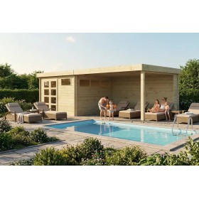 Pool House 22m2 - 755x295cm - 44mm - Imprégnation verte