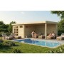 Pool House 22m2 - 755x295cm - 44mm - Bac acier laqué avec feutre anti-condensation