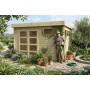 Abri de jardin 10m2 - 355x295cm - 44mm - Imprégnation verte