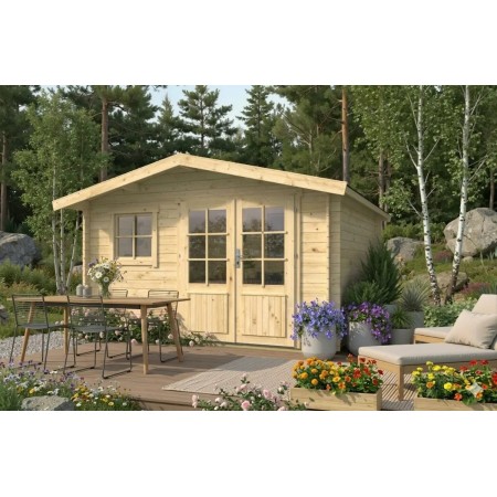 Chalet de Jardin en Bois Otomis 11,4 m² | Madriers 28mm | Jardin et Chalet