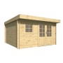 Espace intérieur de 12 m2 et volume de 22.8 m3 du chalet de jardin