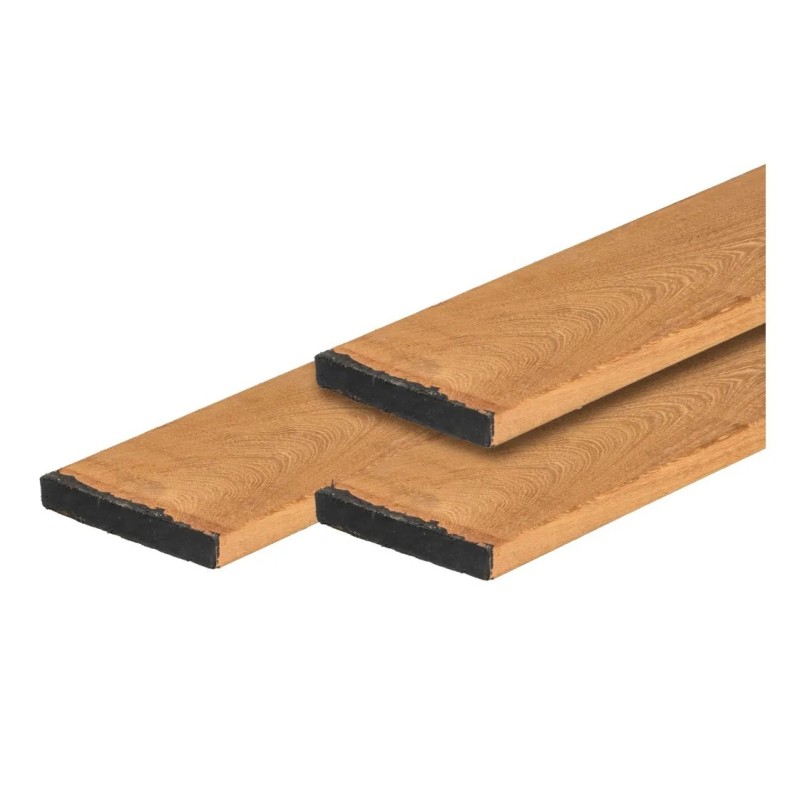 Lame de terrasse en bois dur de guariuba 2,1 x 14,5, séchée au four, rabotée