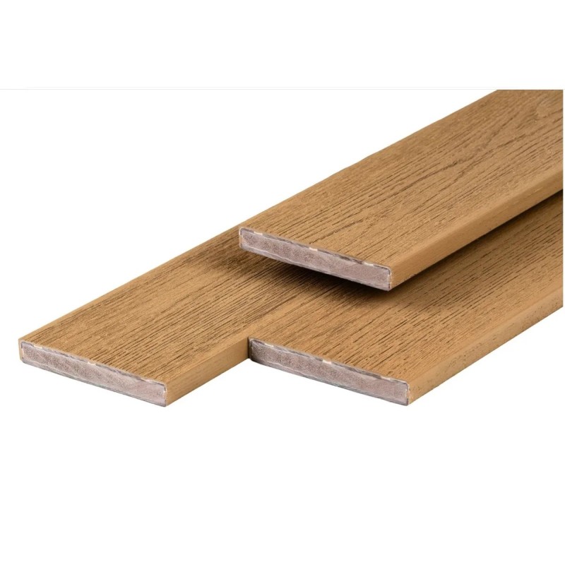 Lame de terrasse en composite PuraBoard 2,5 x 20,0 x360 cm, teck doré, grain fin