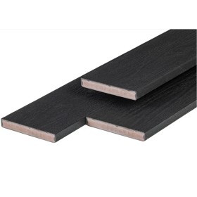 Lame de terrasse en composite PuraBoard 2,5 x 20,0 x360 cm, noir anthracite, grain fin