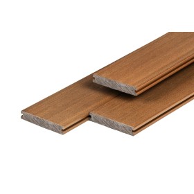 Lame de terrasse composite PuraShield 2,3 x 13,8, système de clipsage, massif, teck