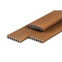 Lame de terrasse composite PuraShield 2,3 x 13,8, système de clipsage, alvéolaire, teck