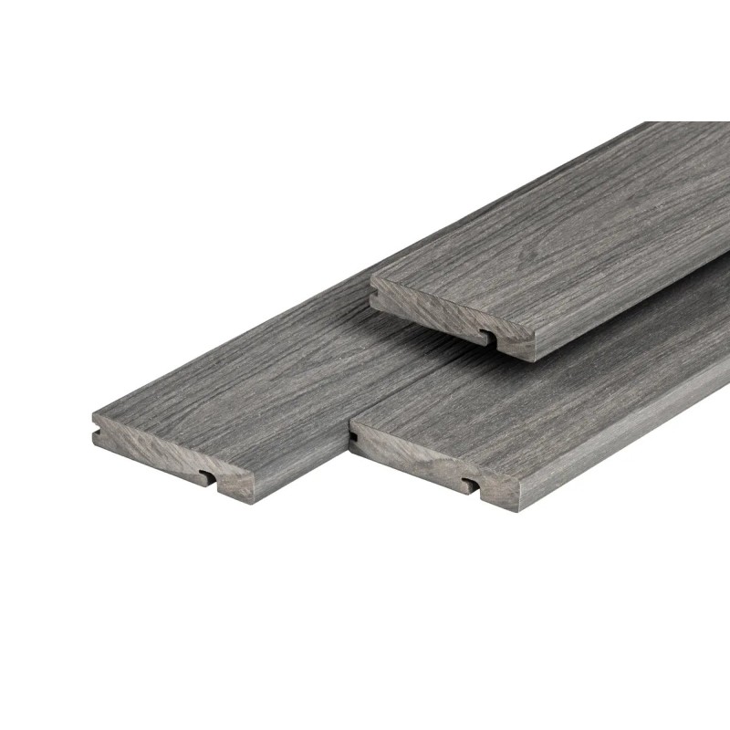 Lame de rive composite PuraShield 2,3 x 13,8 x 300 cm, système de clips, gris foncé