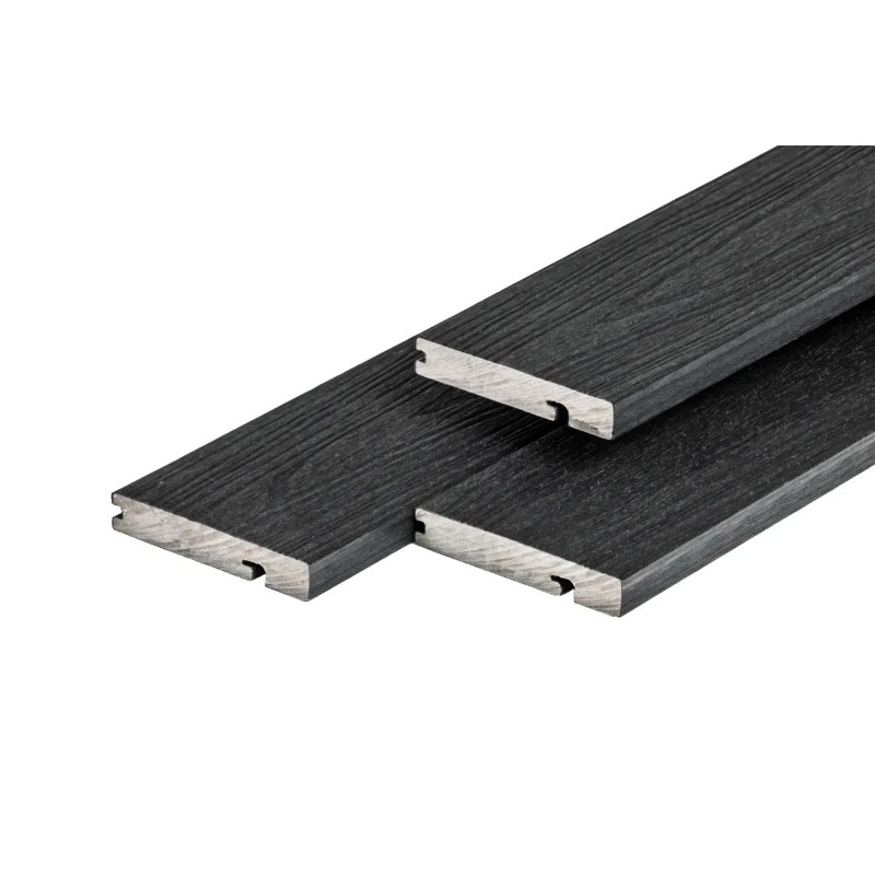 Lame de rive composite PuraShield 2,3 x 13,8 x 300 cm, système de clips, Noir ébène