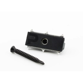 Clips de fixation invisible PuraFix en acier inoxydable noir – Lot de 100 (vis et embout inclus)