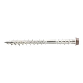 Vis à lames de terrasse PuraFix M5,3 x 58 mm en acier inoxydable teck – Lot de 75 pièces