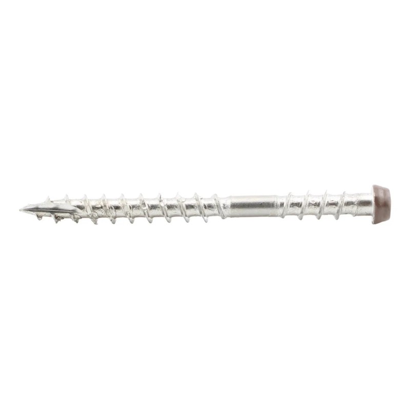Vis à lames de terrasse PuraFix M5,3 x 58 mm en acier inoxydable teck – Lot de 75 pièces