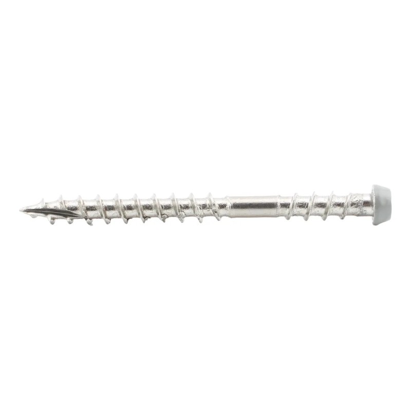 Vis pour terrasse en bois et composite gris clair PuraFix inox – M5,3 x 58 mm (x75)