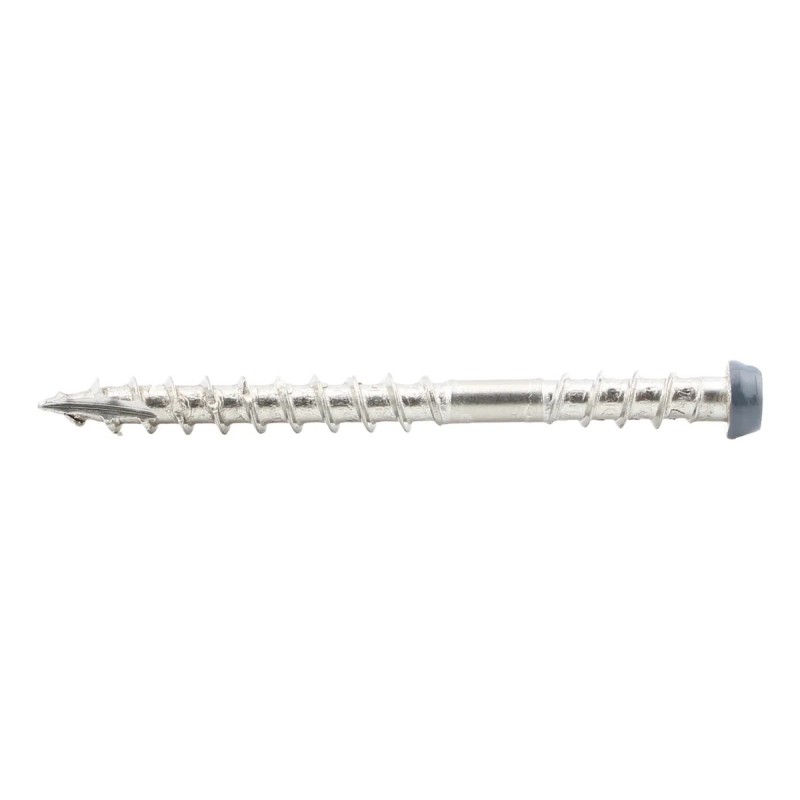 Vis à lames de terrasse PuraFix M5,3 x 58 mm en acier inoxydable gris foncé – Lot de 75 pièces