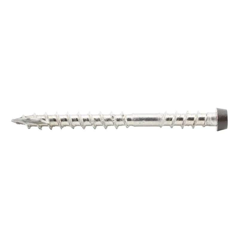 Vis à lames de terrasse PuraFix M5,3 x 58 mm en acier inoxydable noir ébène – Lot de 75 pièces
