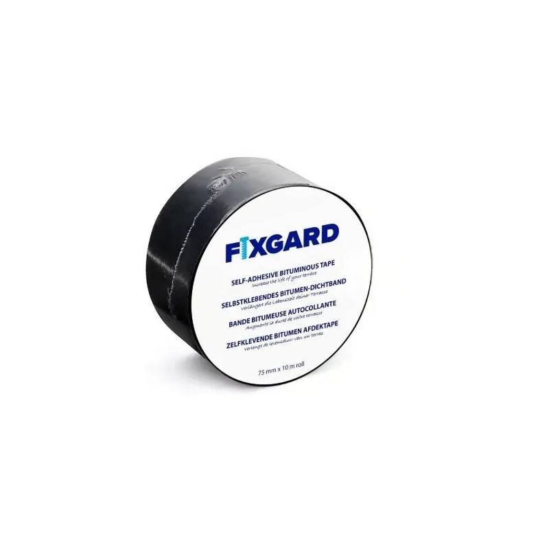 Bande de recouvrement bitumineuse FixGard pour solives en bois – 7,5 cm x 10 m