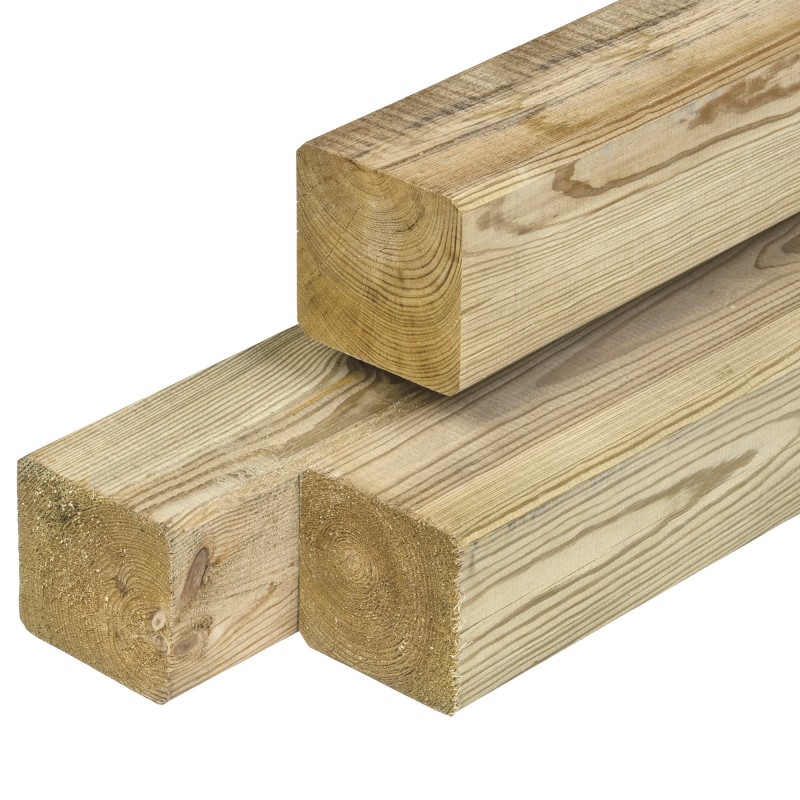 Poteau en pin imprégné 8,8x8,8x200 cm, raboté pour vos ouvrages extérieurs