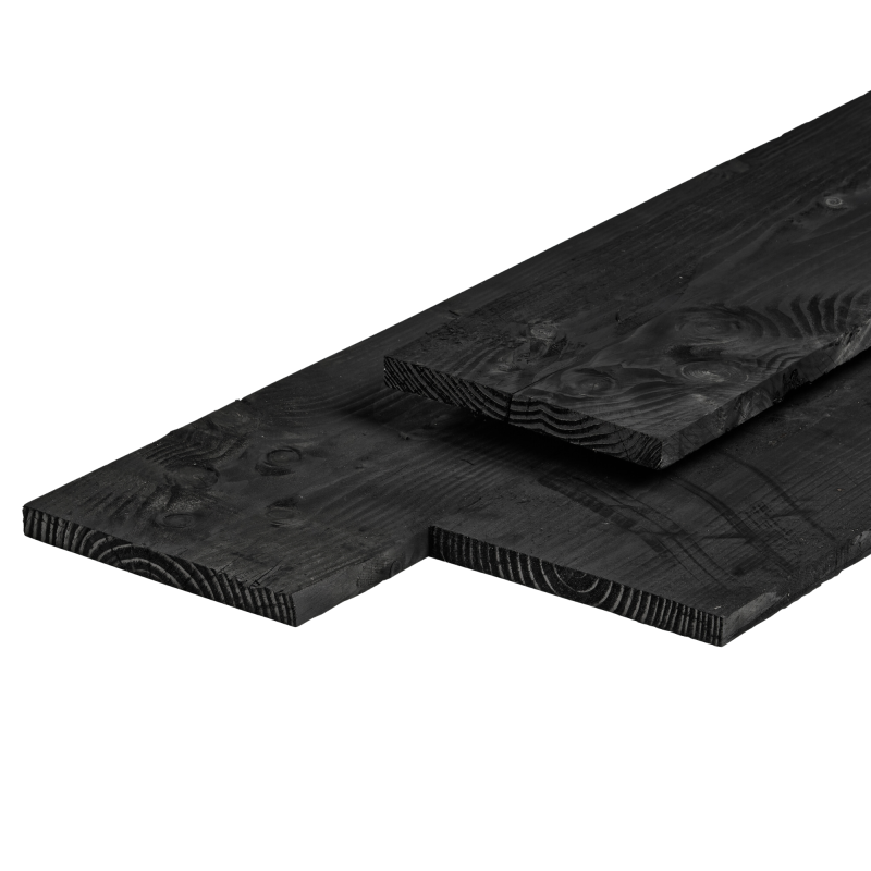Planche Douglas 2,2 x 20,0 x 300 cm, revêtement noir, sciage fin