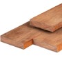 Planche de bois dur Angelim vermelho 5,0 x 15,0 x 200 cm scié fin