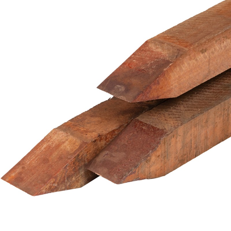 Piquet en bois dur Angelim vermelho 7,0 x 7,0 x 75 cm scié fin, pointu