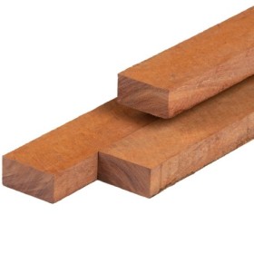Planche en bois dur Azobé 4,0 x 9,0 x 300 cm sciée finement