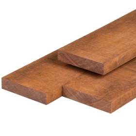 Planche en bois dur Azobé 4,0 x 20,0 x 200 cm sciée finement