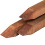 Poteau en bois dur d'Azobé, 7,0 x 7,0 de 75 à 400 cm, scié finement, pointu