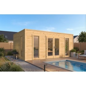 Chalet Marco 17 m² : Design moderne et lignes épurées avec son toit plat