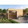Chalet Rico 12 m² : Un style contemporain à toit plat pour sublimer votre jardin