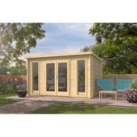Chalet Maggie 12 m² : L'alliance parfaite du toit plat moderne et de l'isolation en 40 mm