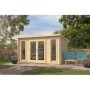 Chalet Maggie 12 m² : L'alliance parfaite du toit plat moderne et de l'isolation en 40 mm