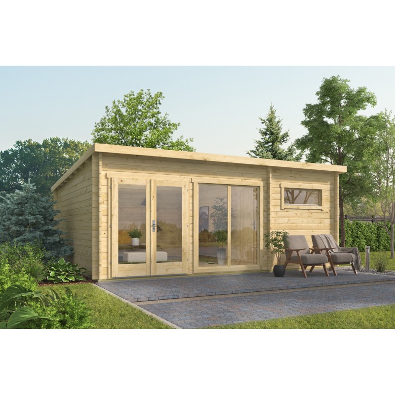 Chalet en bois 30 m2 Ronda | 40 mm | 500 x 600 cm