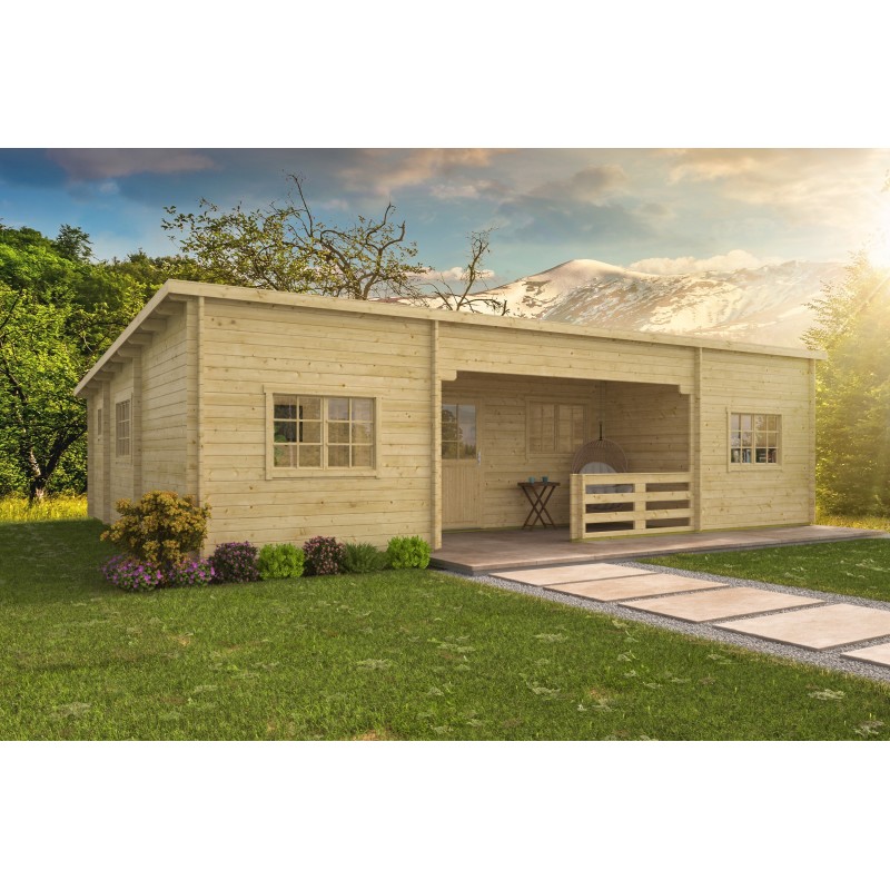 Chalet Extremadura 70 m² : La modernité du toit monopente alliée à un espace de vie grandiose