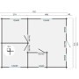 Chalet en bois 35 m2 Cadiz | 44 mm | 532 x 702 cm 3 pièces