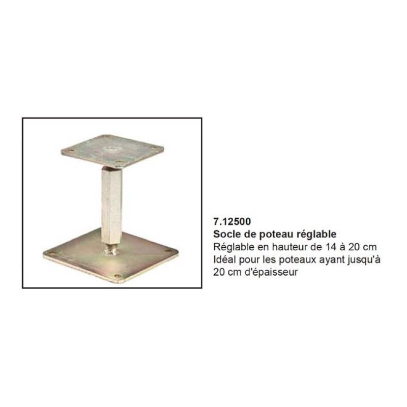 Socle de poteau réglable