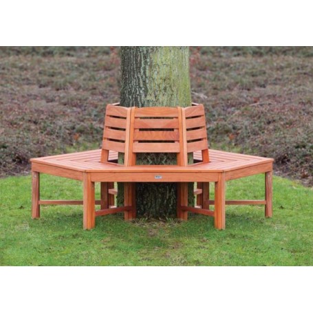 Banc tour d'arbre en bois dur