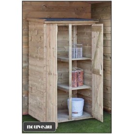 armoire de jardin en bois sapin imprégné VAALS 100x72x184 en promo armoire de jardin en bois sapin imprégné VAALS 100x72x184 en promo