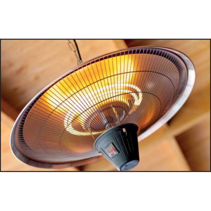 Radiateur plafond infrarouge 2100W pour chalet et abri de jardin, chauffant sous plafond.