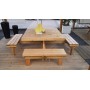 Table de picnic en bois carrée 