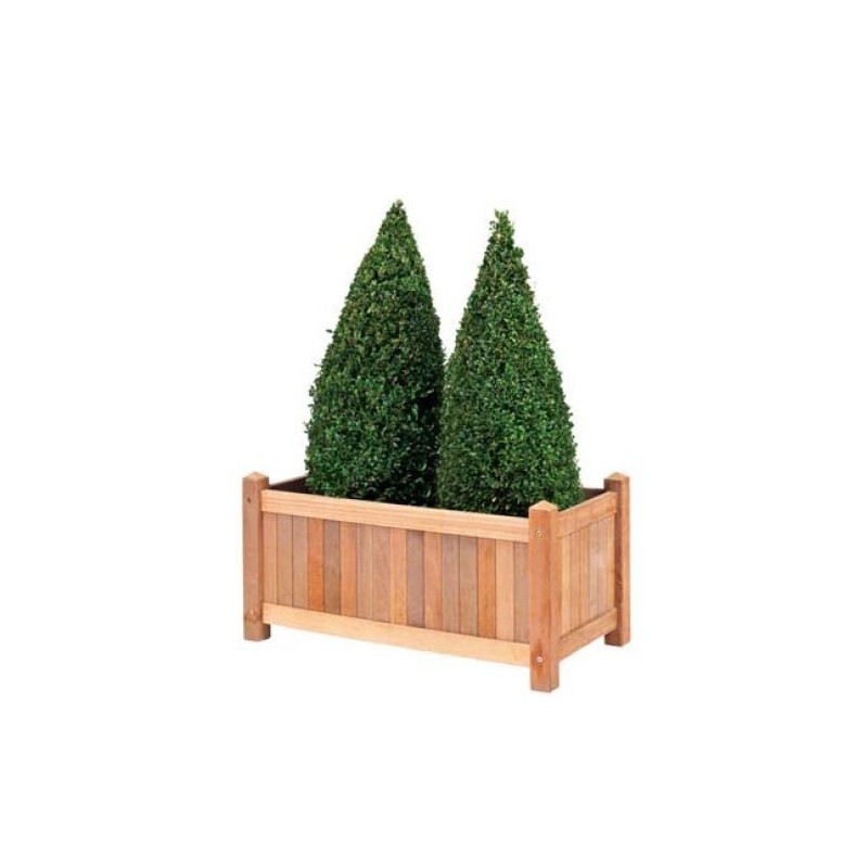 Jardinière en teck L50xl100xH50cm Sulawesi