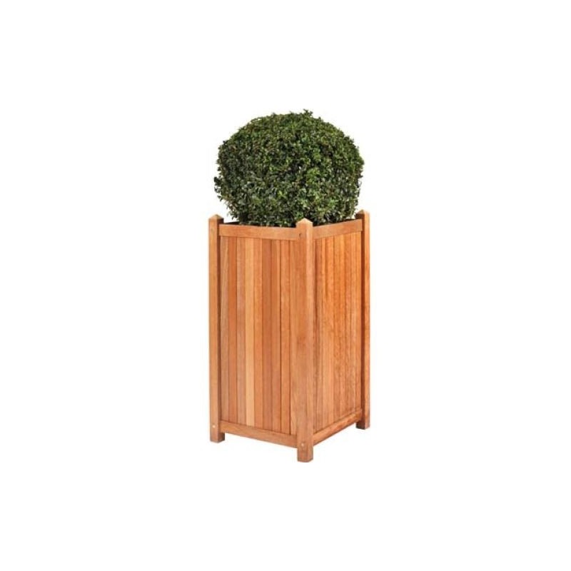 Jardinière en teck L45xl45xH90cm Sumatra