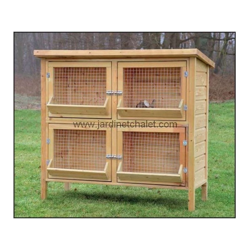 Grande cage lapin clapier à lapin en bois Rijnlander