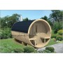 Sauna tonneau en thermowood 350cm
