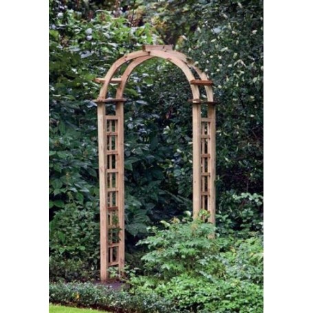 Pergola en bois voûtée