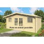 Chalet en bois 20m2 500x400cm JACKALYN TUINDECO